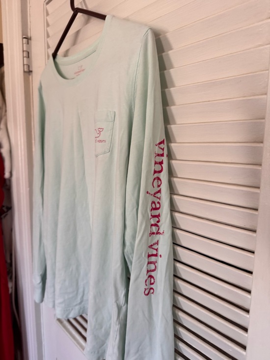 Vineyard Vines Tops - Vineyard Vines Long Sleeve Pocket Tee - Mint Green